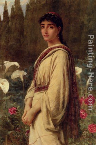 Eastern Lily painting - Edwin Longsden Long Eastern Lily art painting